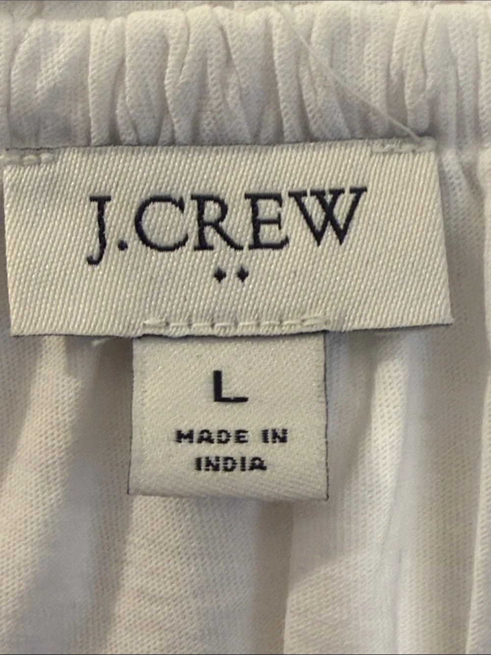 J. Crew White Eyelet Flutter Sleeve V-Neck Top